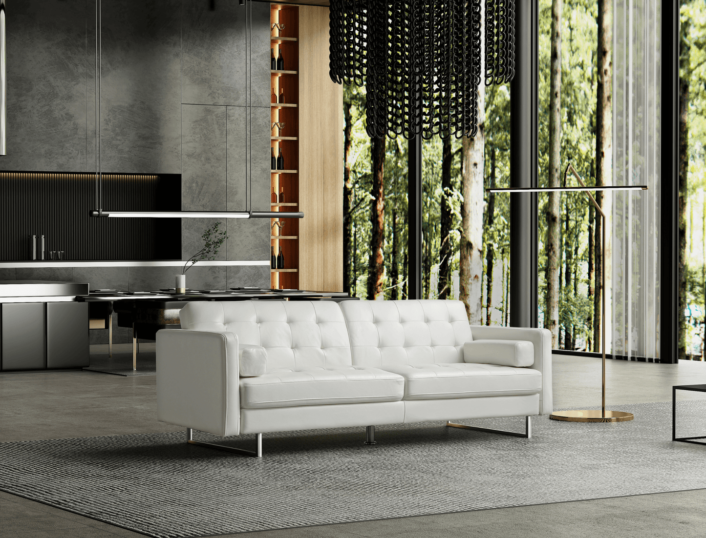 Giovanni Sofa Bed - white - font view - living room