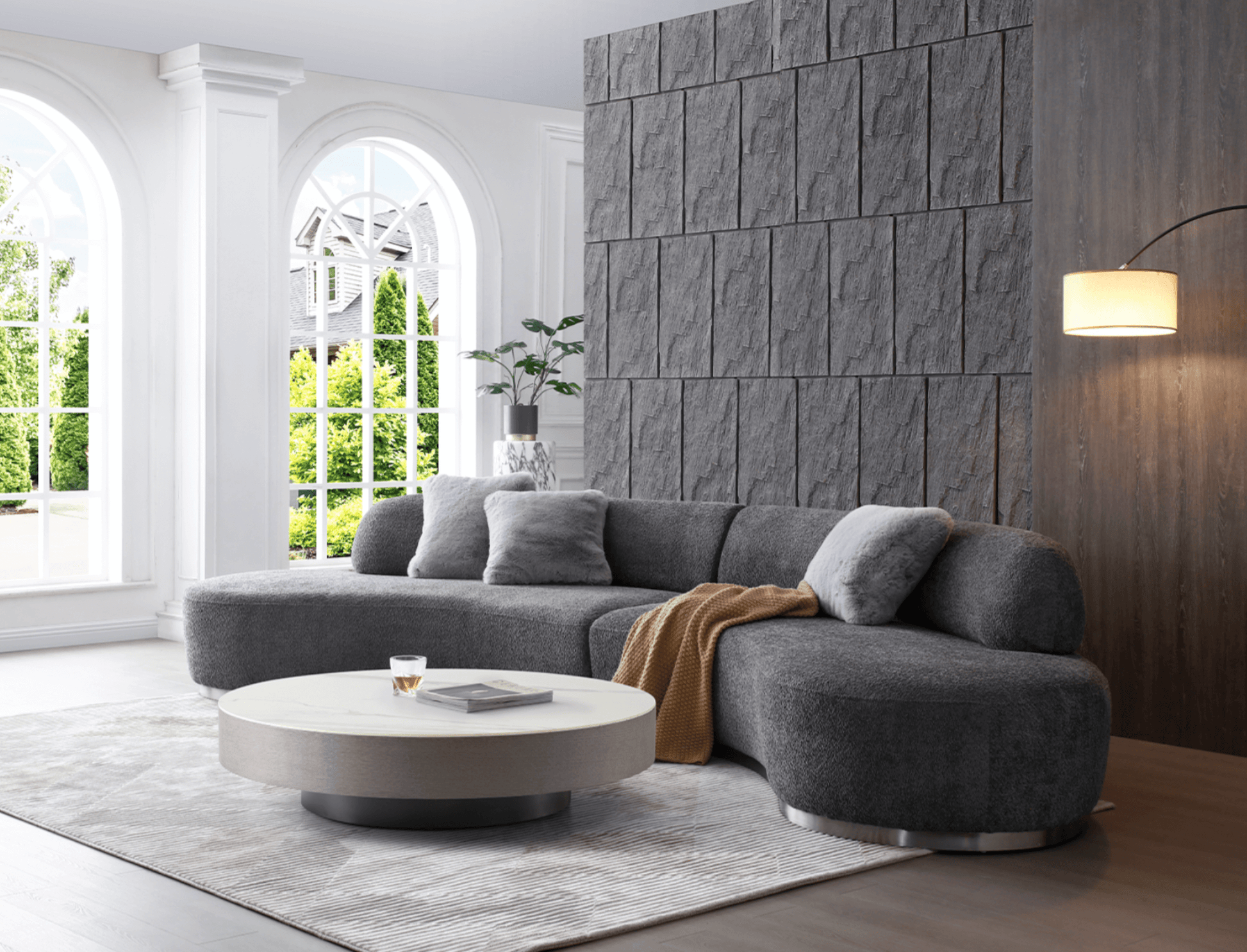 Perla Curved Sofa