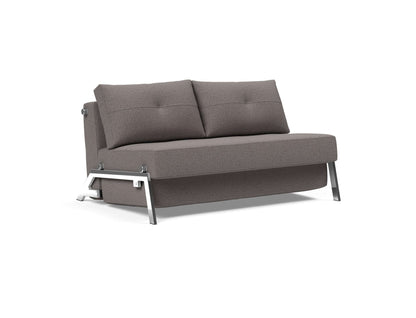 Cubed Full Size Sofa Bed With Chrome Legs - side view