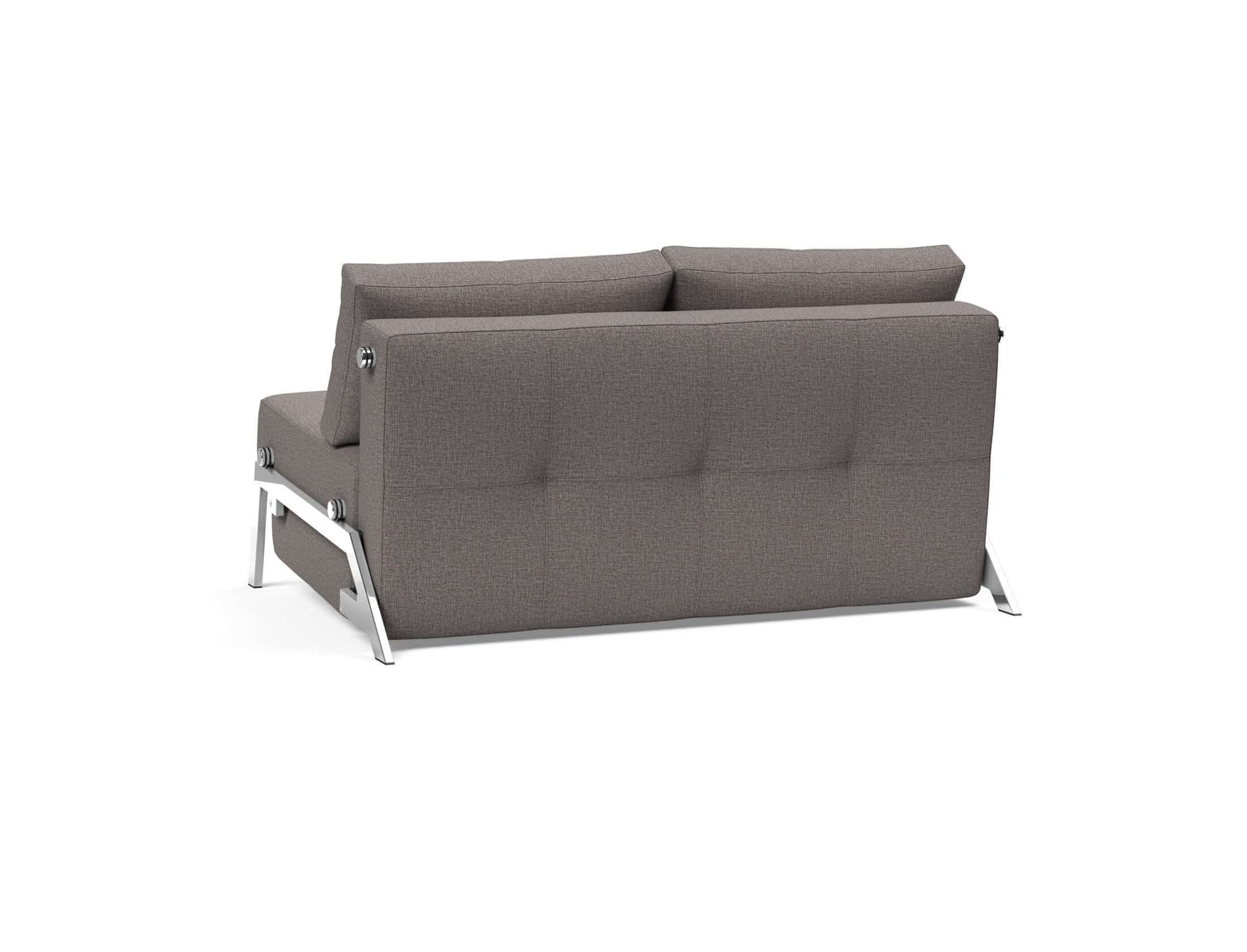 Cubed Full Size Sofa Bed With Chrome Legs - back view 