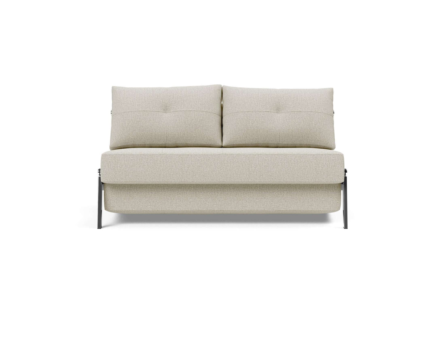 Cubed Full Size Sofa Bed With Chrome Legs - front view