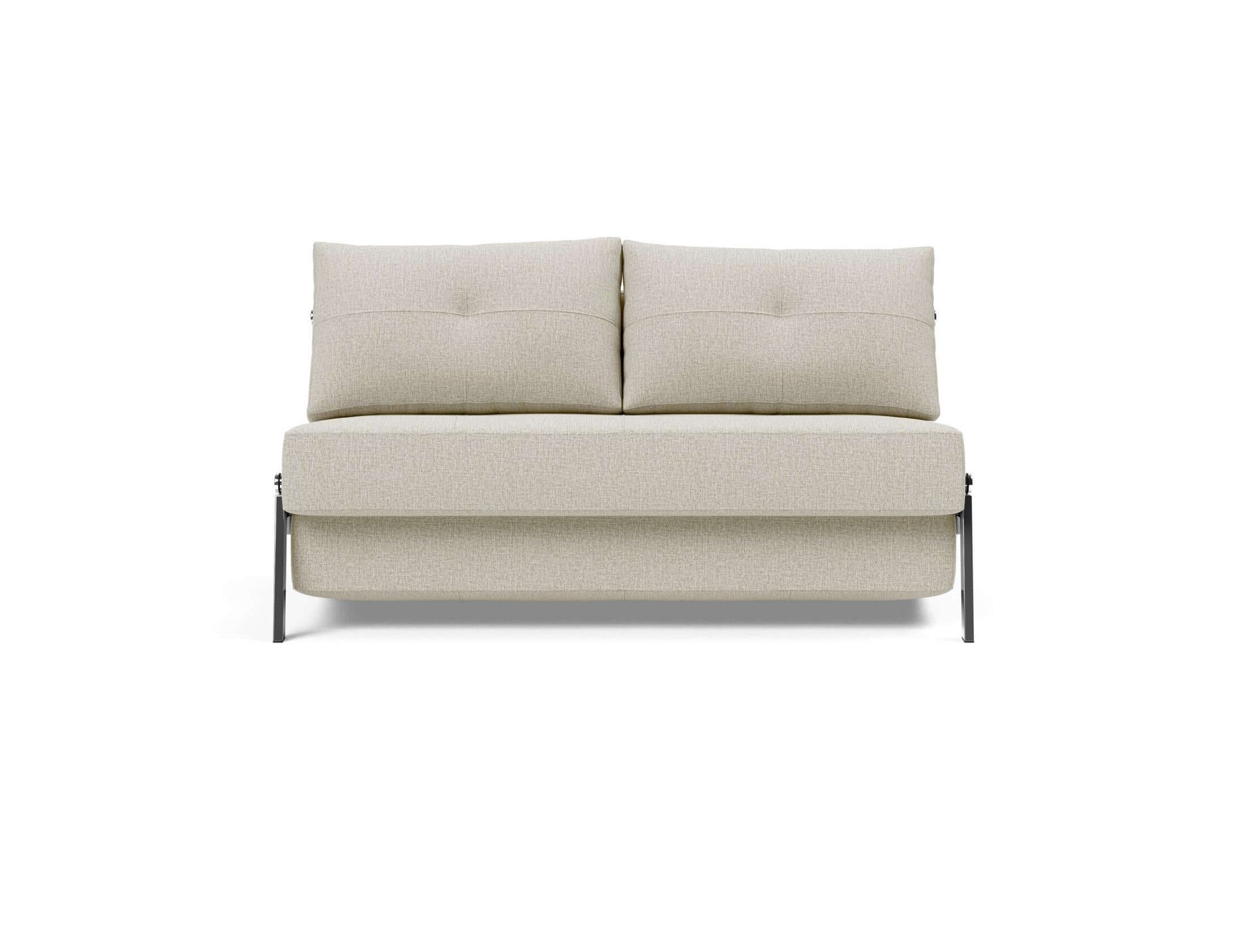 Cubed Full Size Sofa Bed With Chrome Legs - front view