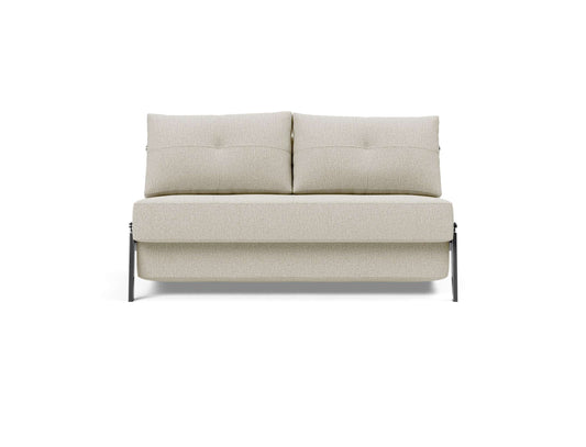 Cubed Full Size Sofa Bed With Chrome Legs - front view