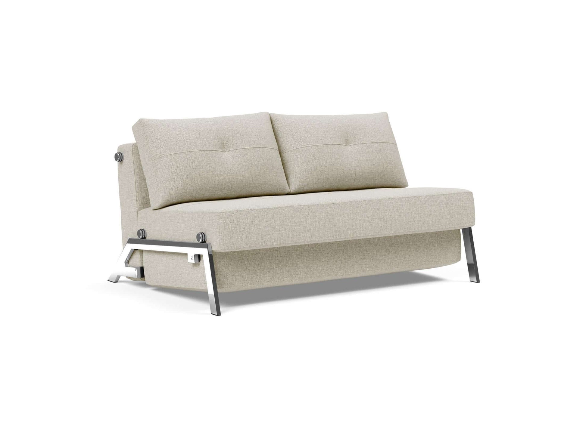 Cubed Full Size Sofa Bed With Chrome Legs - side view