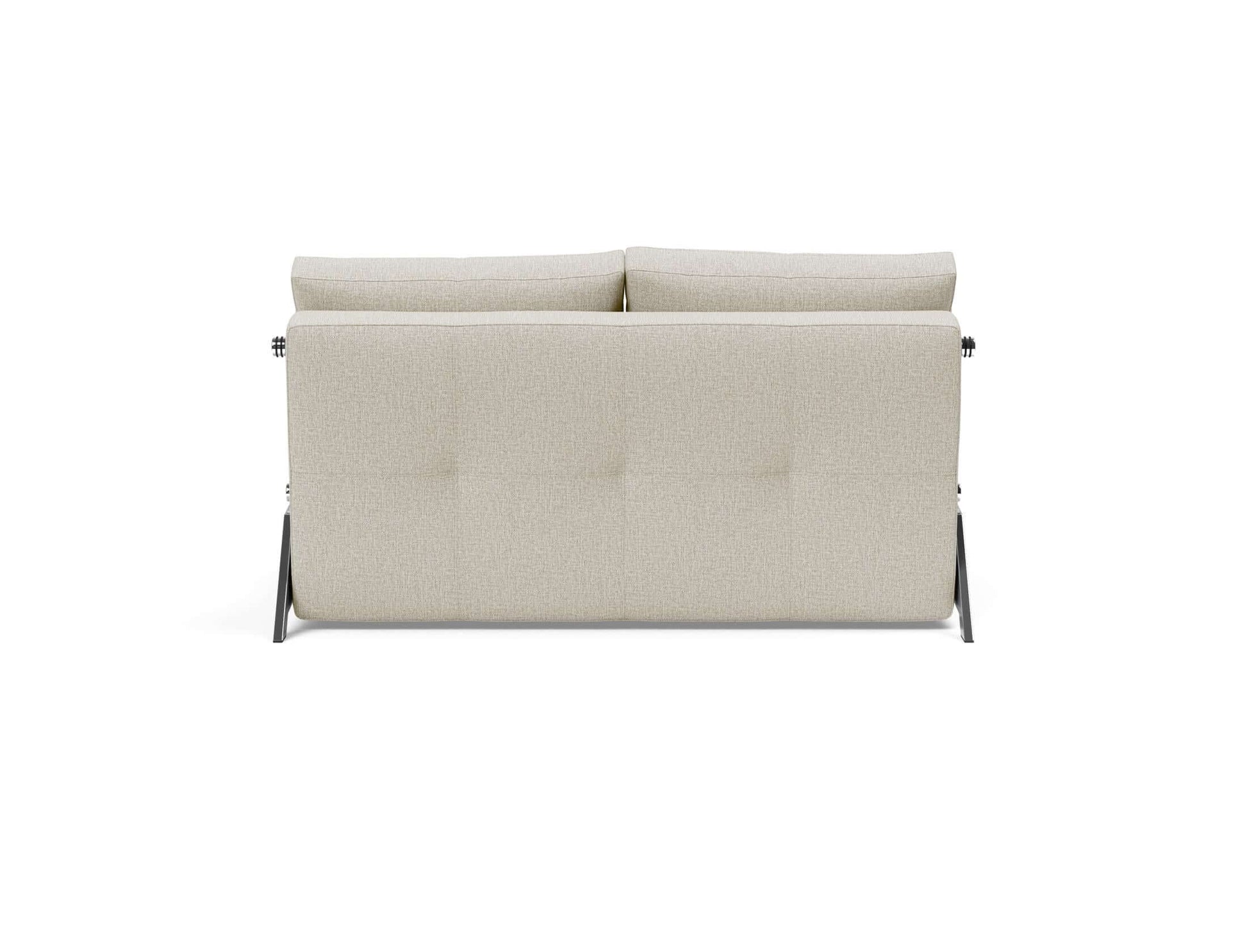 Cubed Full Size Sofa Bed With Chrome Legs - back view 