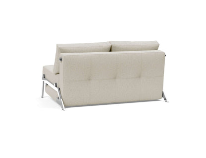 Cubed Full Size Sofa Bed With Chrome Legs - side view