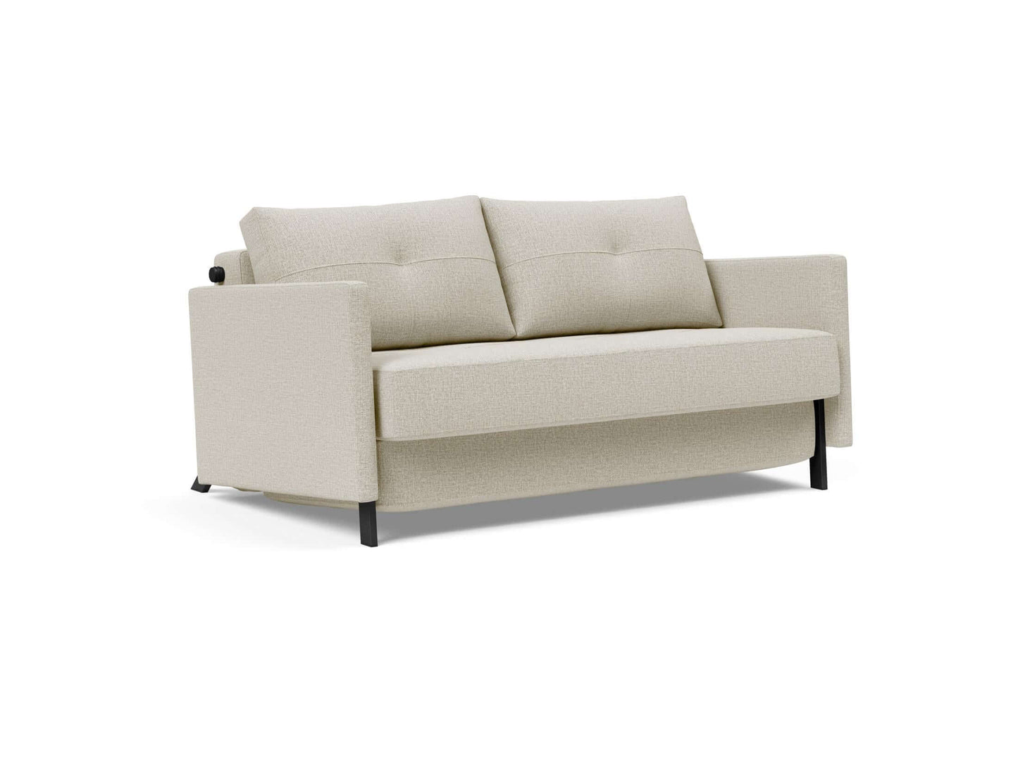 Cubed Full Size Sofa Bed With Arms - side view