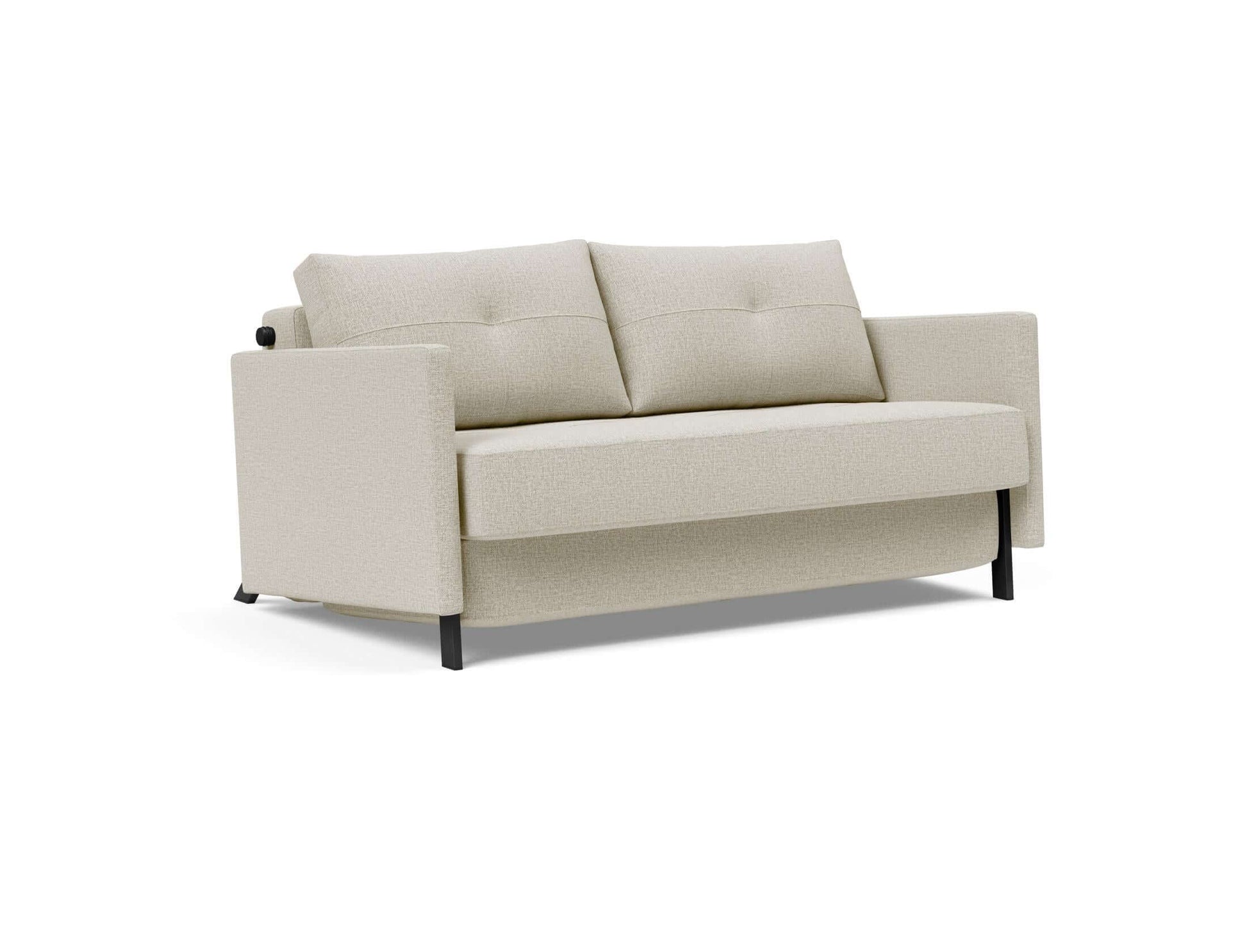 Cubed Full Size Sofa Bed With Arms - side view