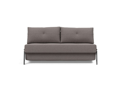 Cubed Queen Size Sofa Bed With Chrome Legs - front view