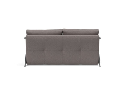 Cubed Queen Size Sofa Bed With Chrome Legs - back view 