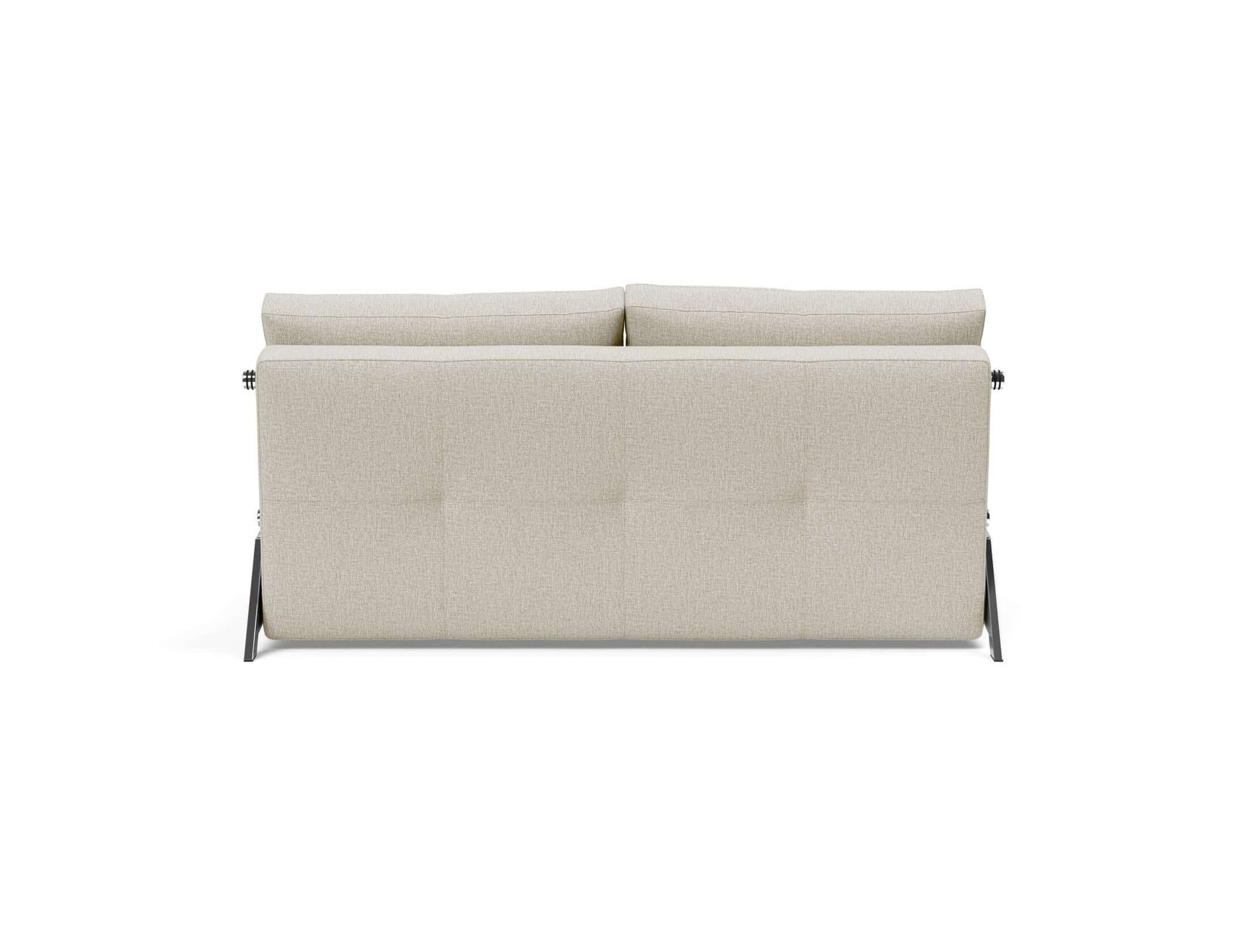 Cubed Queen Size Sofa Bed With Chrome Legs - back view 