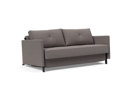 Cubed Queen Size Sofa Bed With Arms - side view