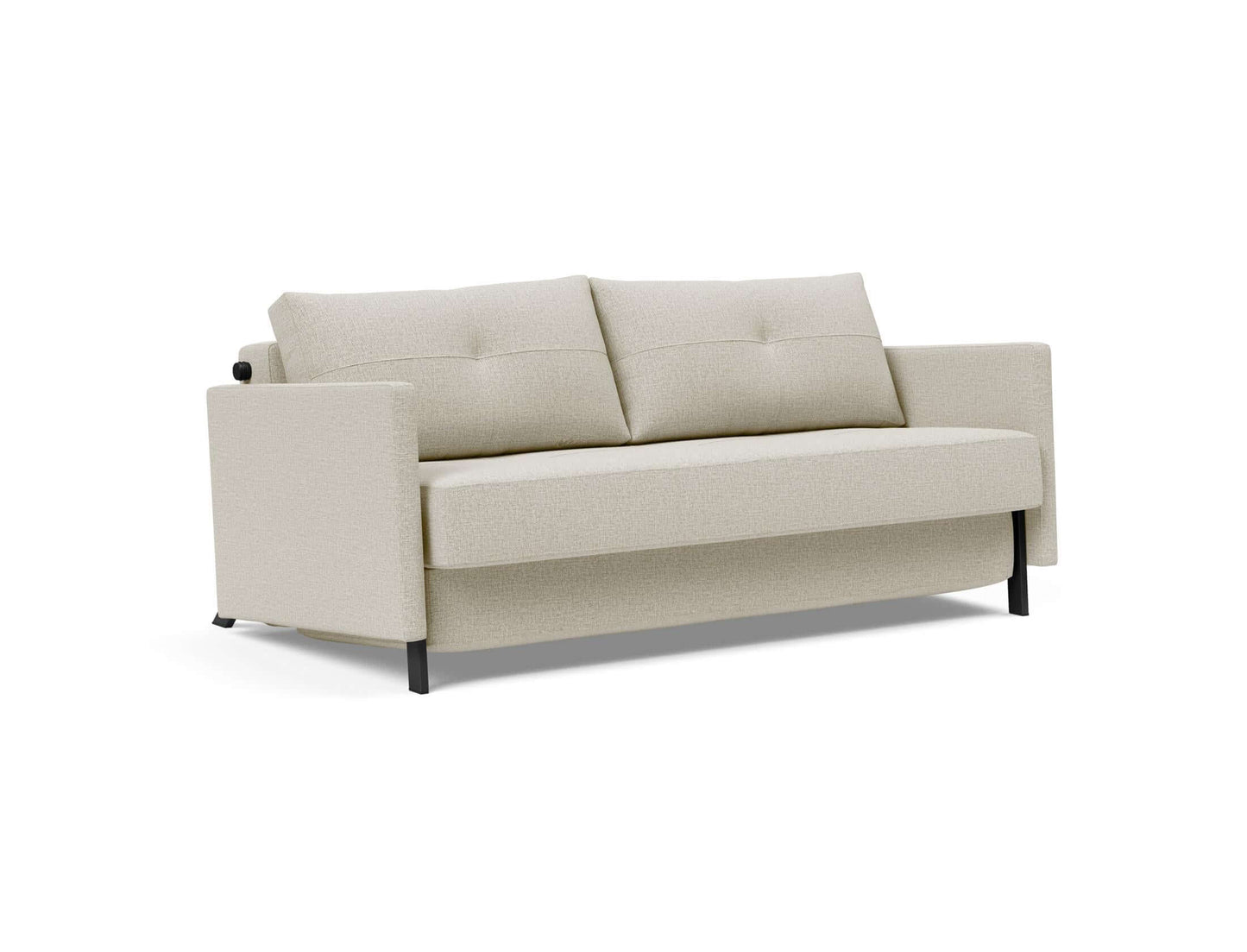 Cubed Queen Size Sofa Bed With Arms - side view