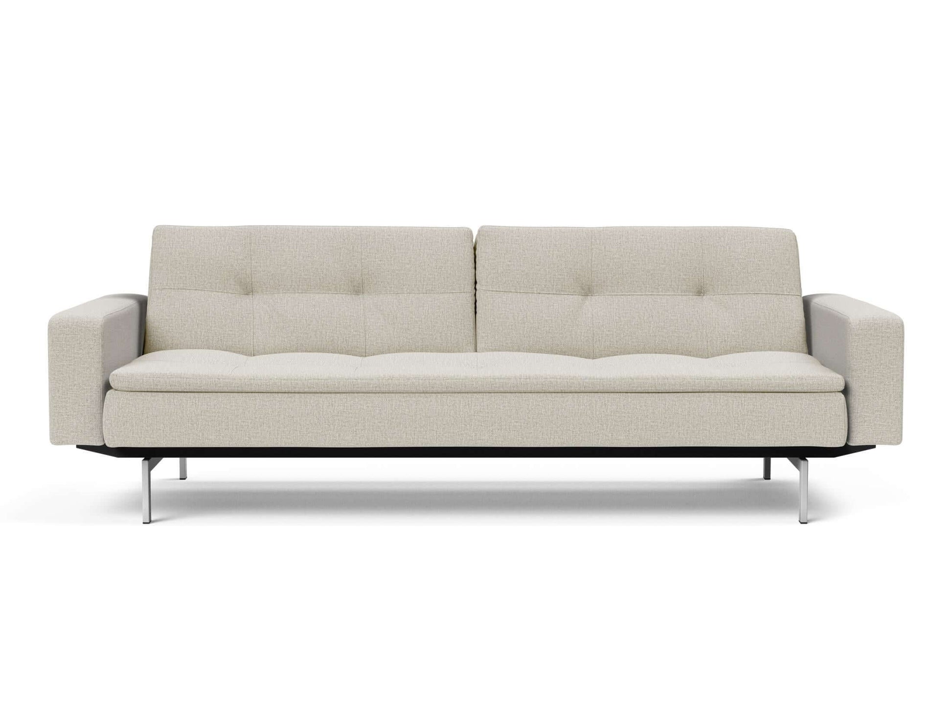 Dublexo Stainless Steel Sofa Bed With Arms - front view