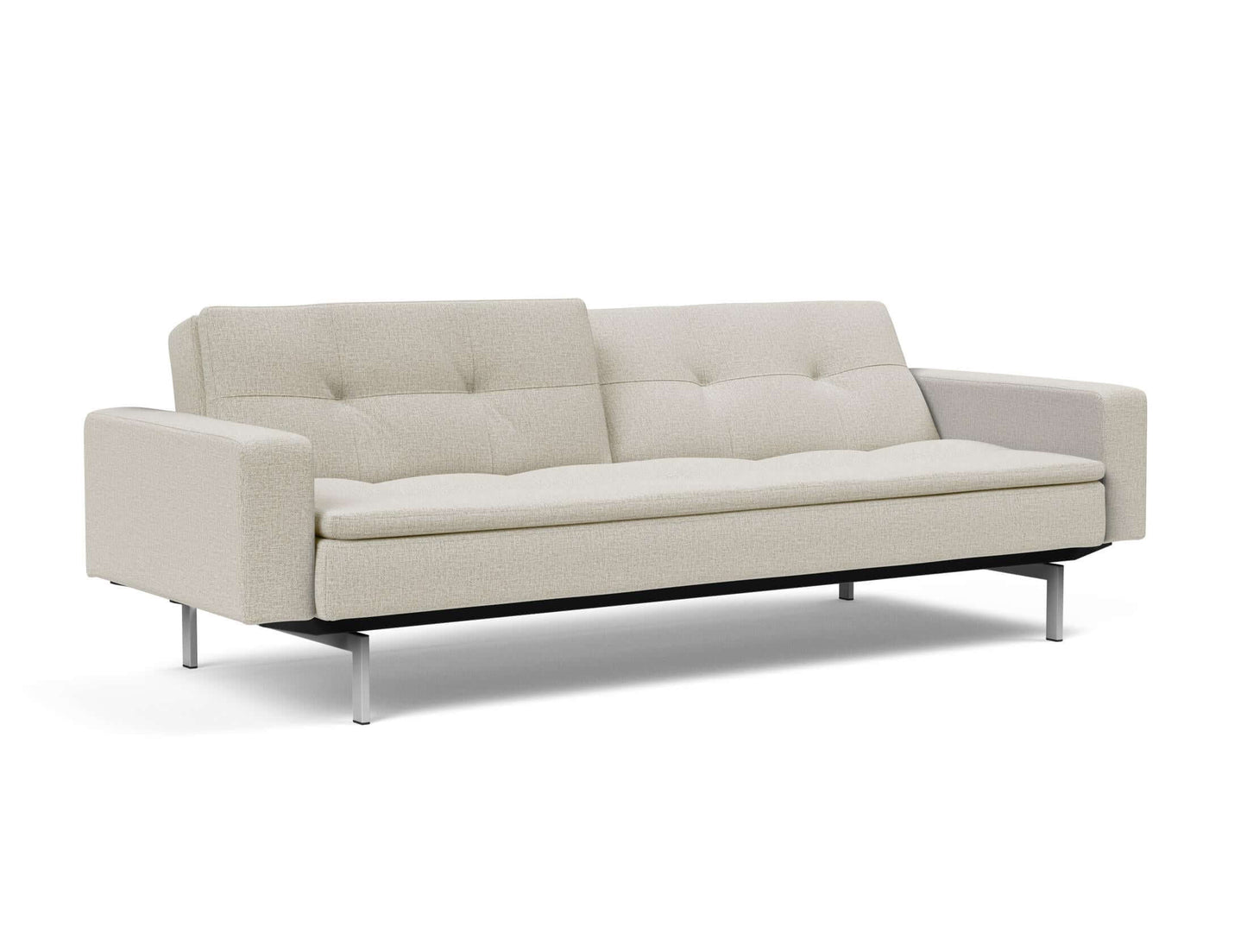 Dublexo Stainless Steel Sofa Bed With Arms - side view