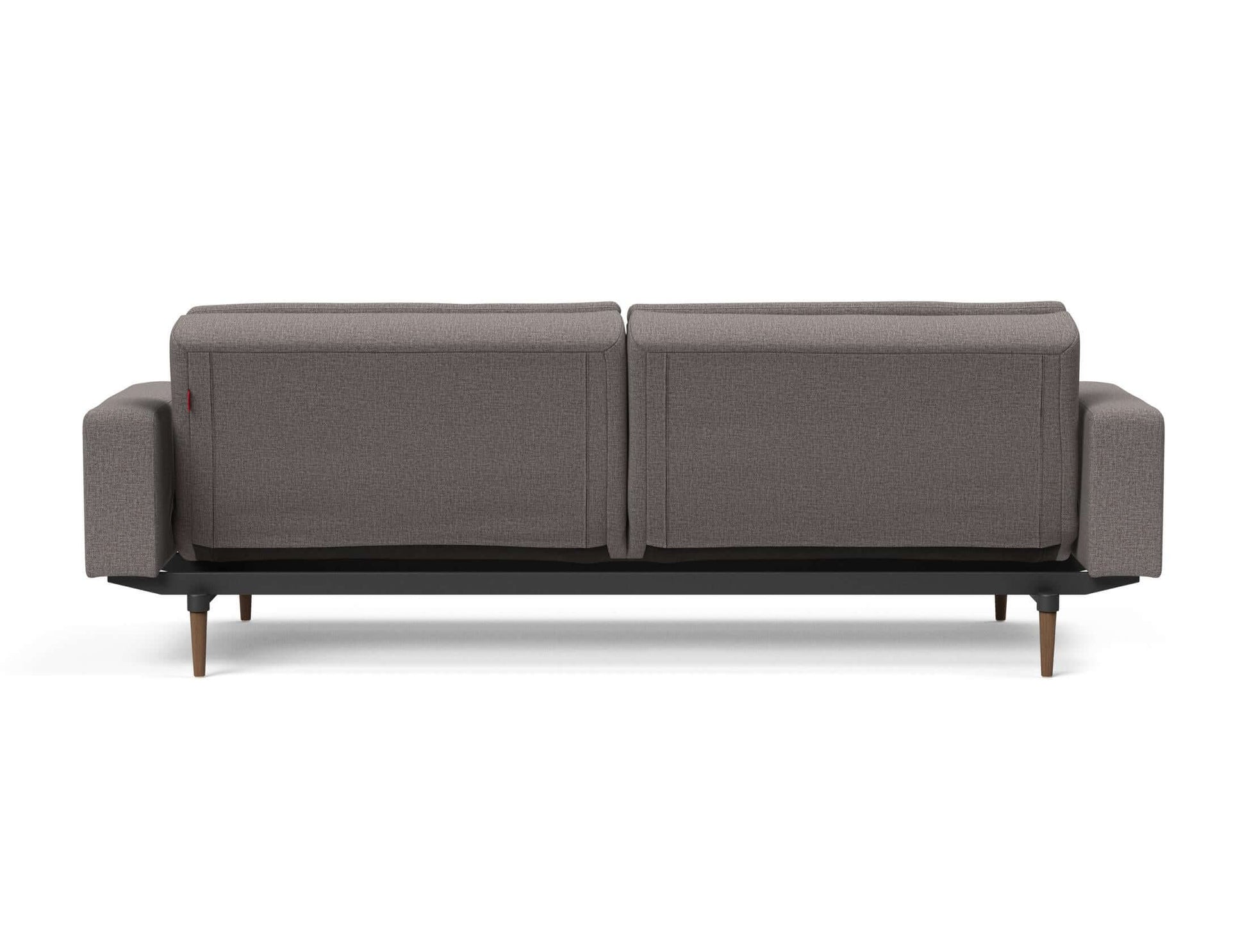 Dublexo Styletto Sofa Bed Dark Wood With Arms - back view 