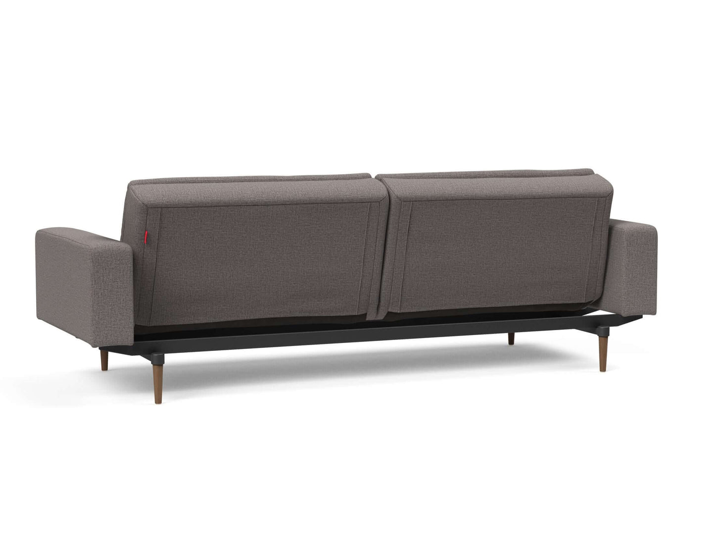 Dublexo Styletto Sofa Bed Dark Wood With Arms - back view 