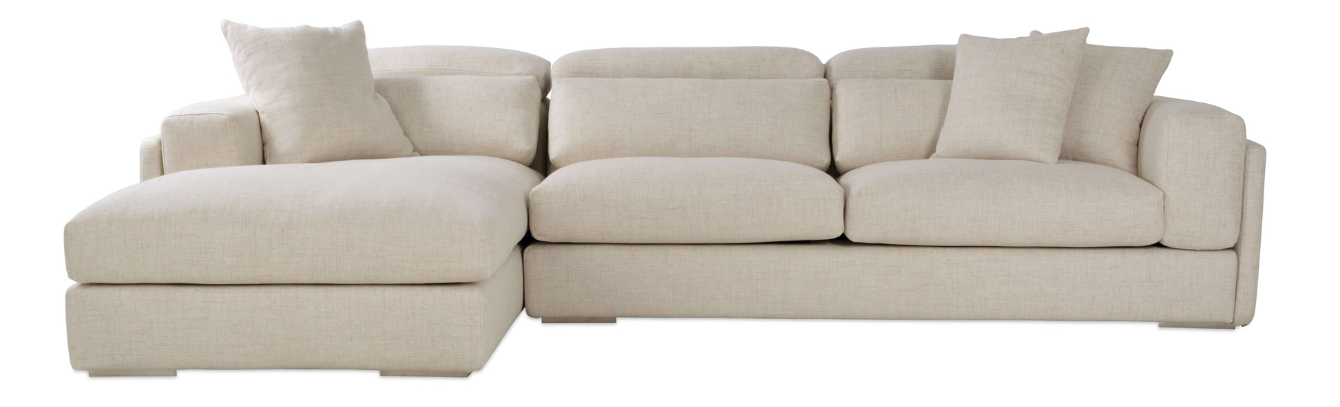 Hollywood Sectional Sofa - front view - chaise right orientation 