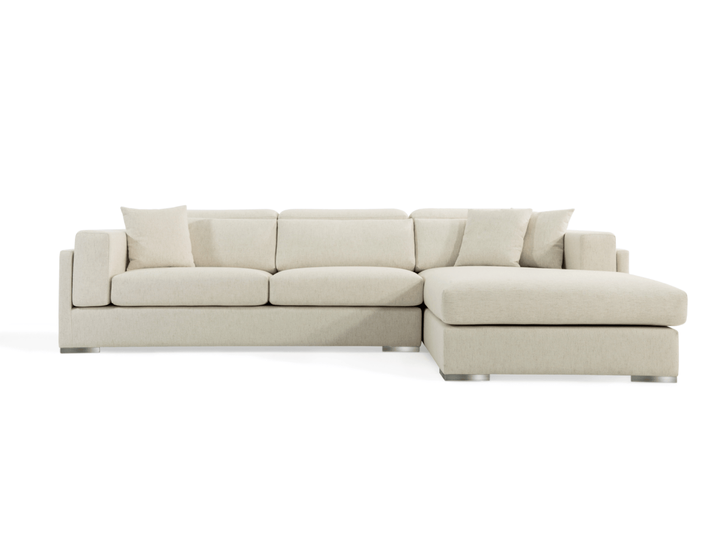 Hollywood Sectional Sofa - front view - chaise left orientation 