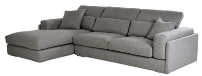 Hollywood Sectional Sofa - side view - chaise right orientation 