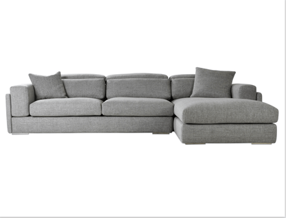 Hollywood Sectional Sofa - front view - chaise left orientation 