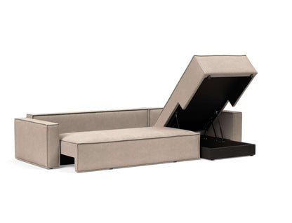 Newilla Sofa Bed With Lounger with Standard Arms