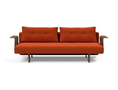 Recast Sofa Bed Dark Styletto With Arms - front view