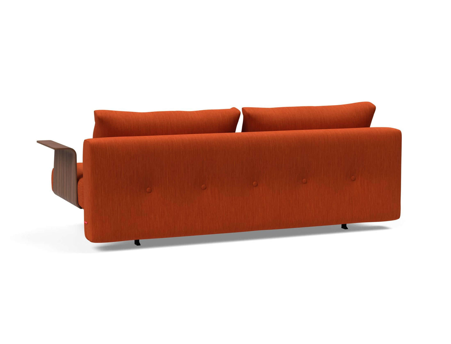 Recast Sofa Bed Dark Styletto With Arms - back view 