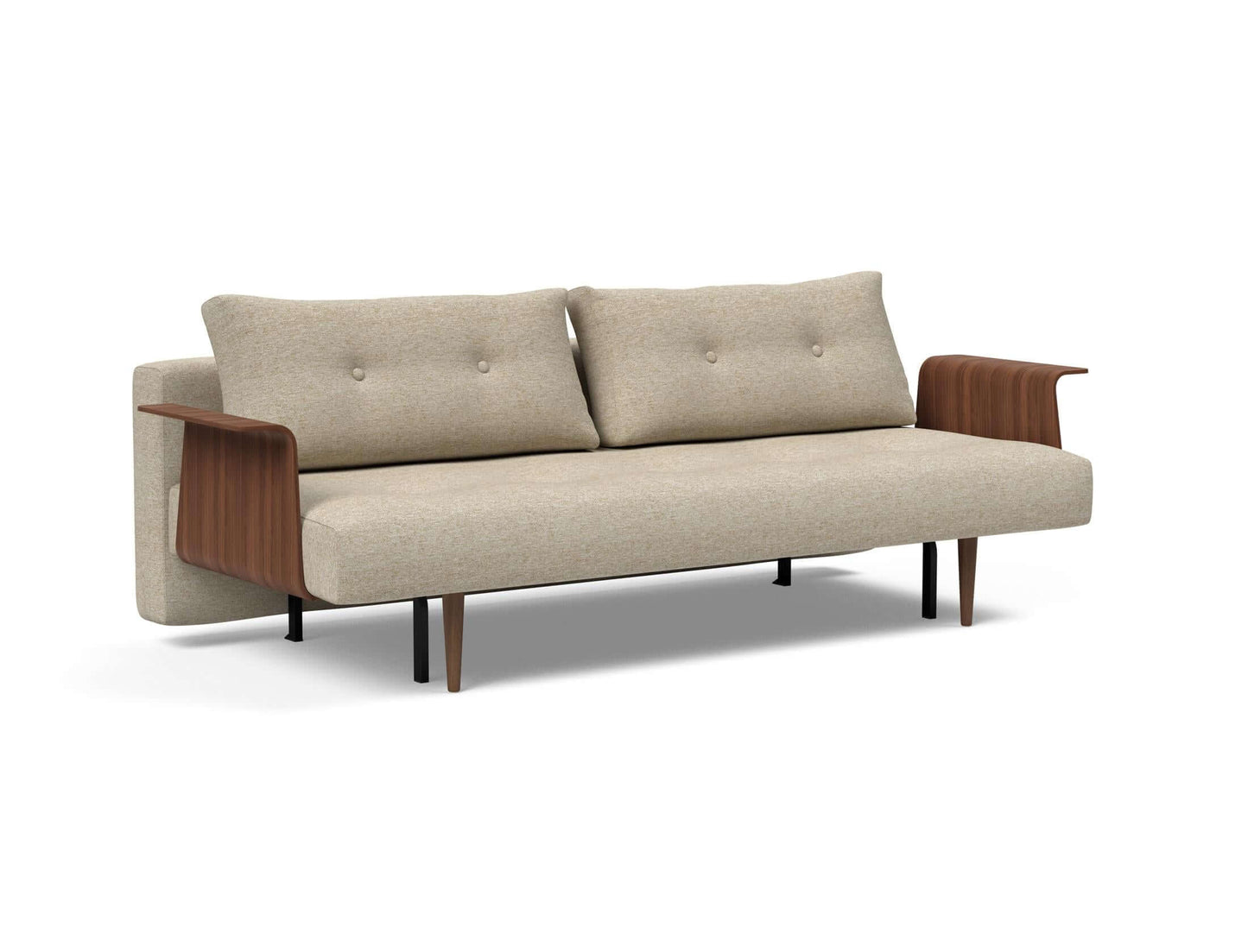 Recast Sofa Bed Dark Styletto With Arms - side view 