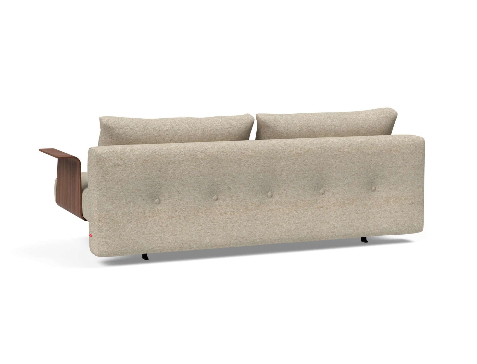 Recast Sofa Bed Dark Styletto With Arms - back view 