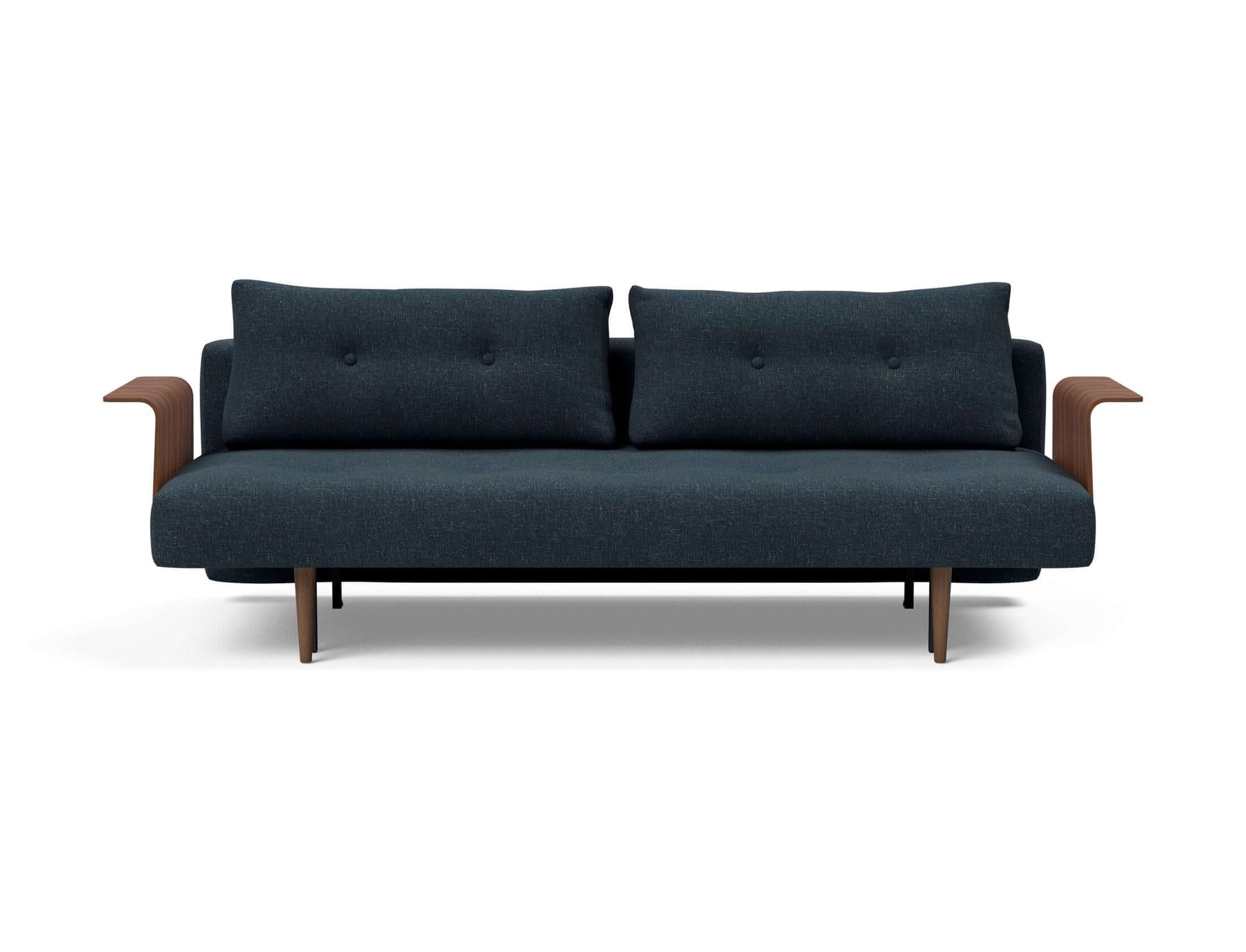 Recast Sofa Bed Dark Styletto With Arms - front view 