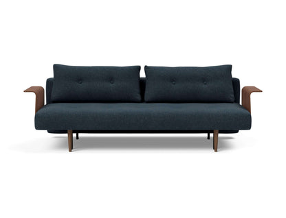 Recast Sofa Bed Dark Styletto With Arms - front view 