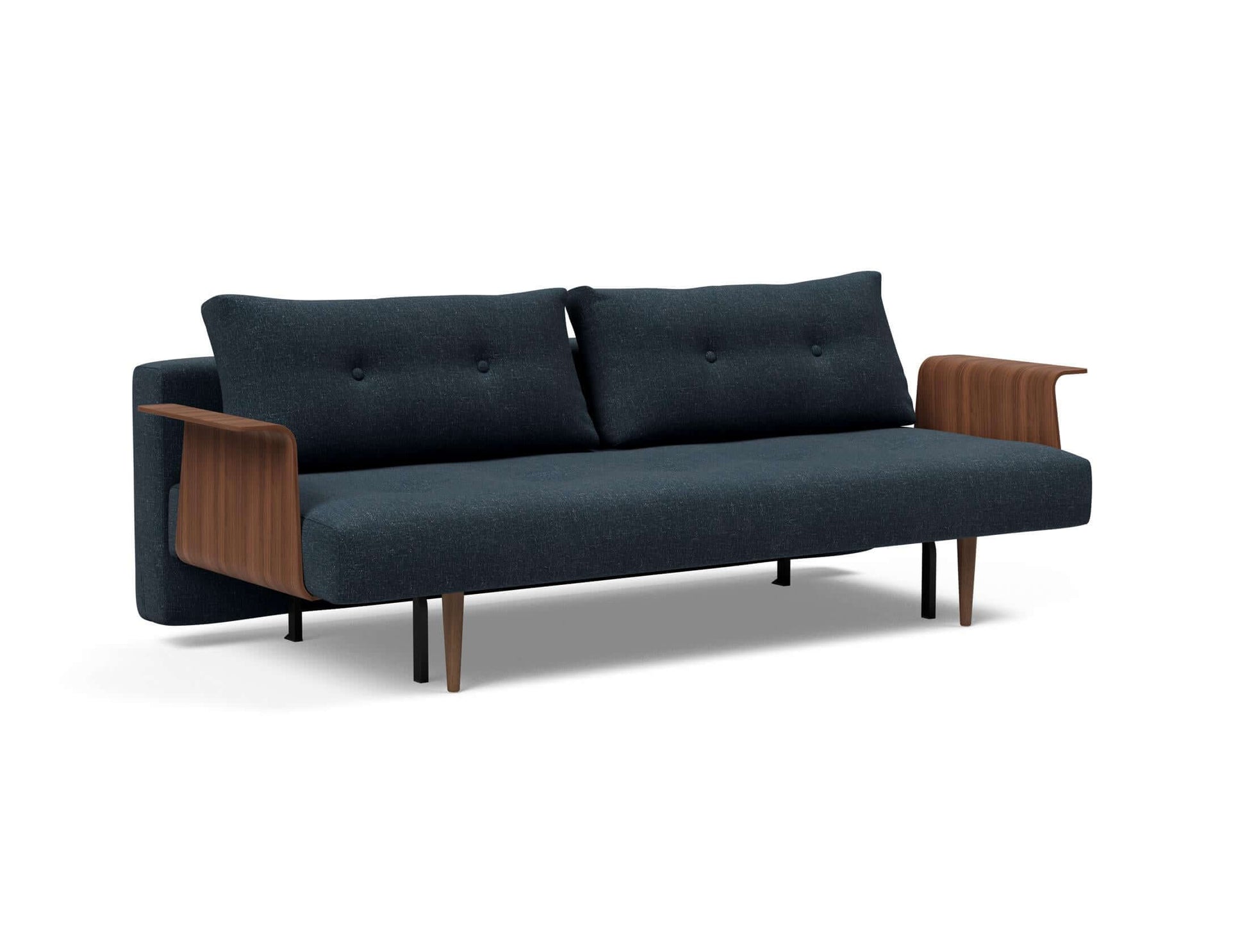 Recast Sofa Bed Dark Styletto With Arms - side view 