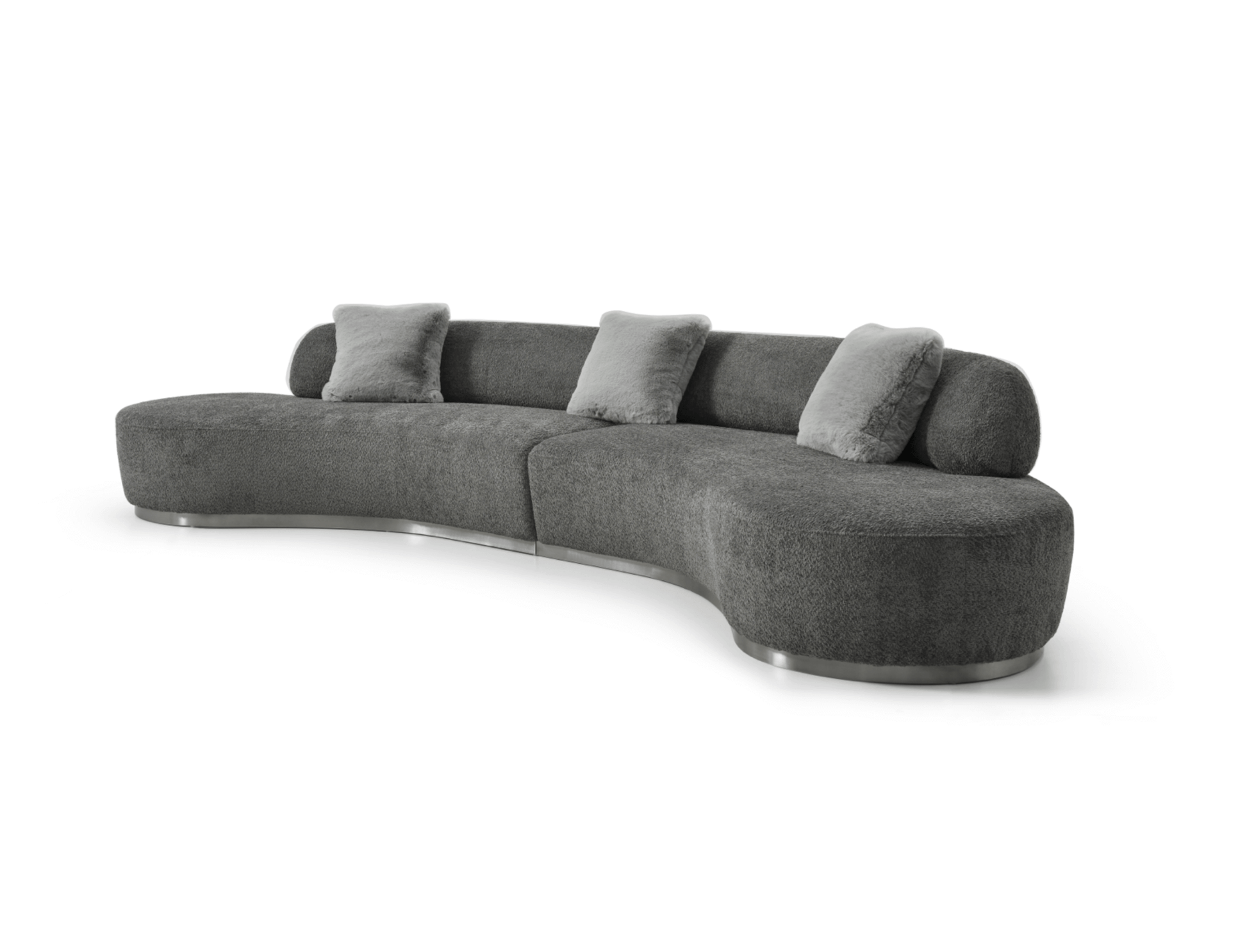 Perla Curved Sofa - side view