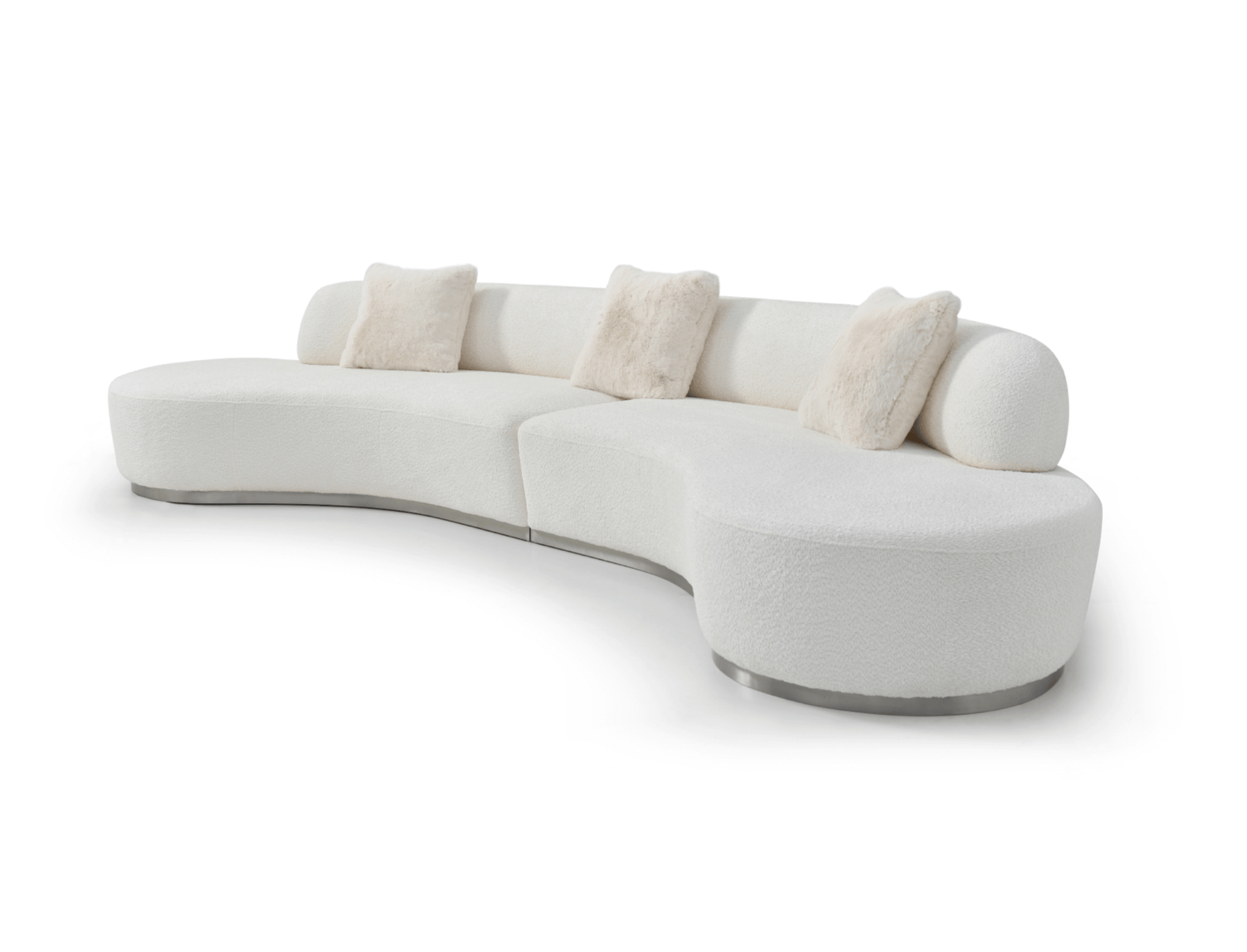 Perla Curved Sofa - side view